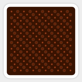 Brown and orange dots Sticker